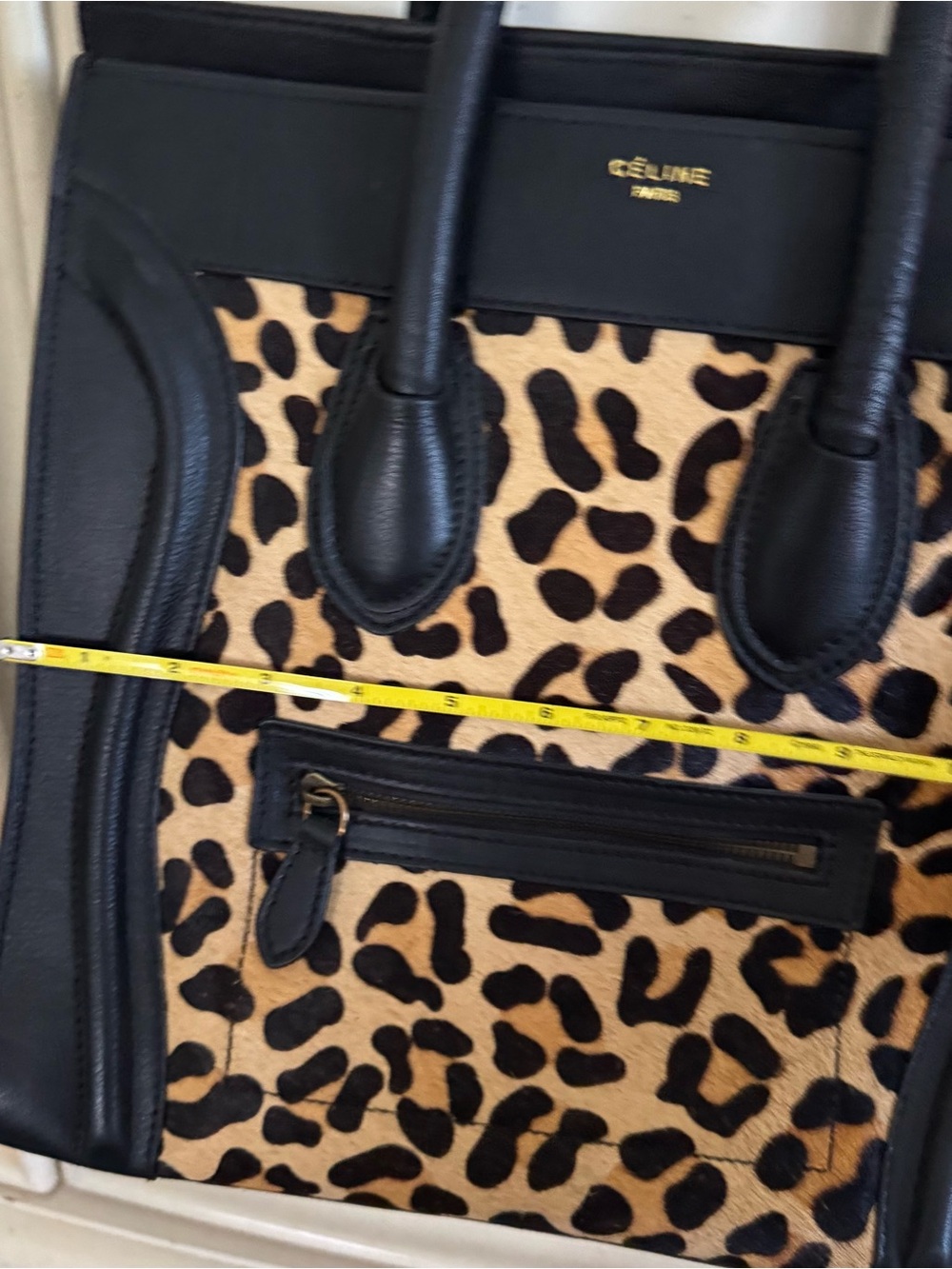 Black & Leopard Print handbag - Picture 4 of 10